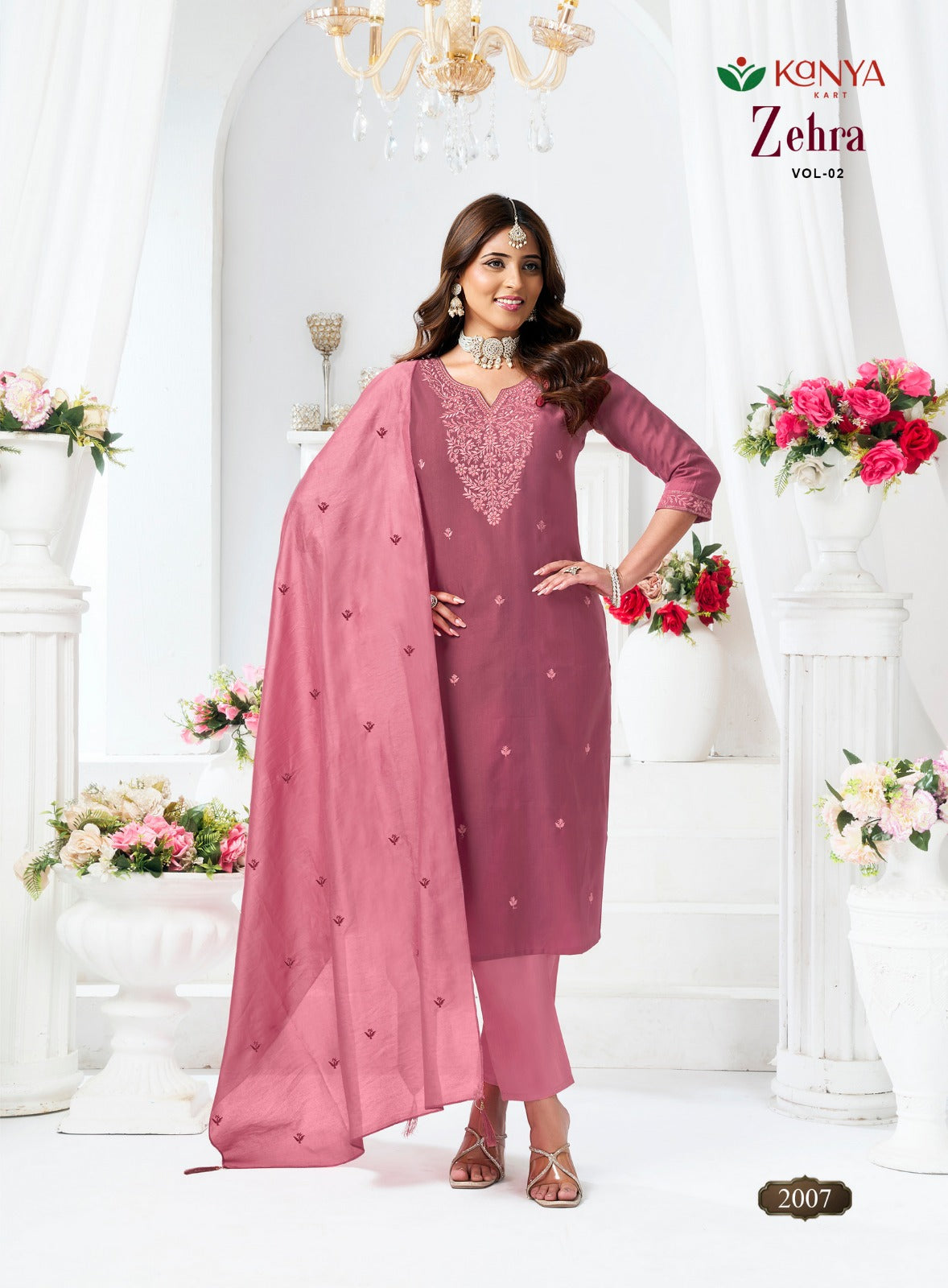 Zehra Vol 2 Kanya Kart Vertican Readymade Pant Style Suits Exporter India
