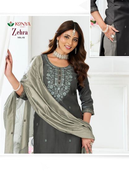 Zehra Vol 2 Kanya Kart Vertican Readymade Pant Style Suits Exporter India