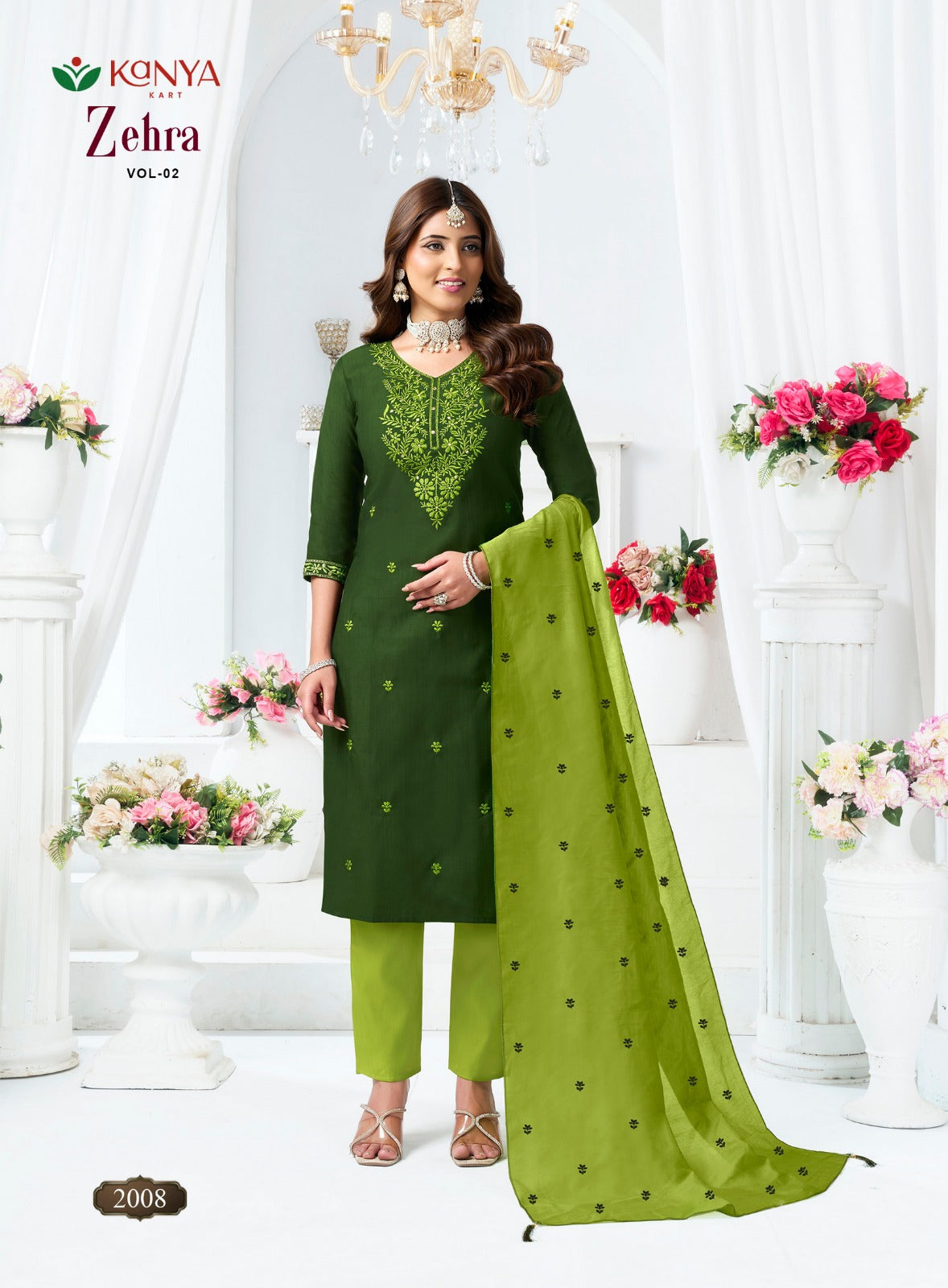Zehra Vol 2 Kanya Kart Vertican Readymade Pant Style Suits Exporter India