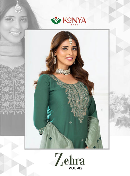 Zehra Vol 2 Kanya Kart Vertican Readymade Pant Style Suits Exporter India