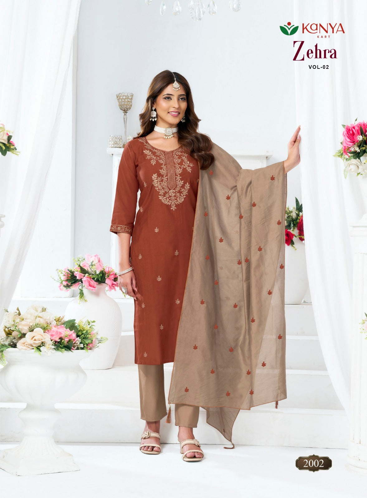 Zehra Vol 2 Kanya Kart Vertican Readymade Pant Style Suits Exporter India
