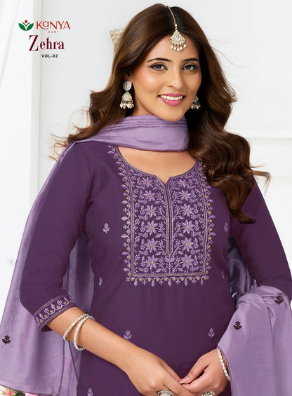 Zehra Vol 2 Kanya Kart Vertican Readymade Pant Style Suits Exporter India