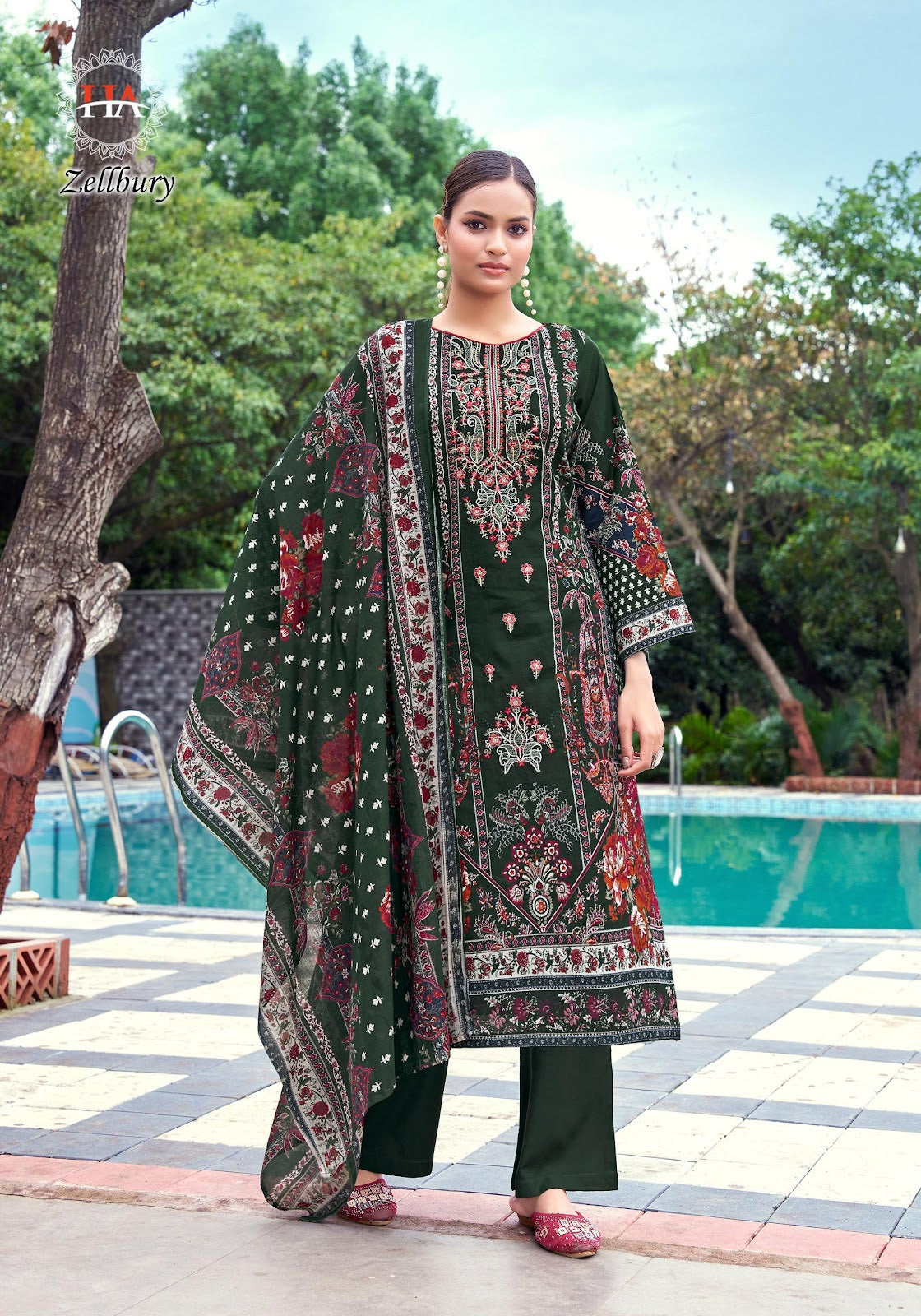 Zellbury Harshit Fashion Cambric Cotton Karachi Salwar Suits Manufacturer