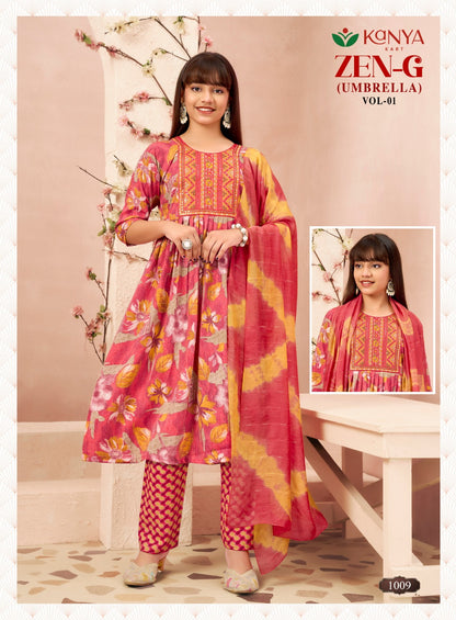 Zen G Vol 1 Umbrella Kanya Kart Capsule Girls Readymade Anarkali Suits Manufacturer Gujarat