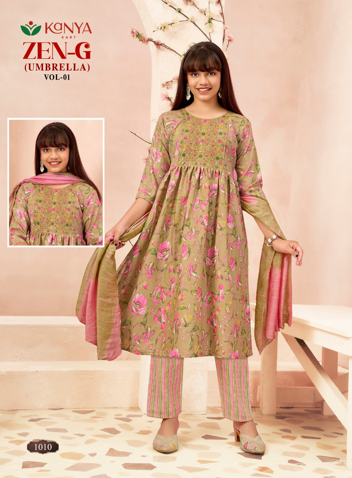 Zen G Vol 1 Umbrella Kanya Kart Capsule Girls Readymade Anarkali Suits Manufacturer Gujarat