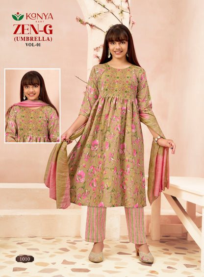 Zen G Vol 1 Umbrella Kanya Kart Capsule Girls Readymade Anarkali Suits Manufacturer Gujarat