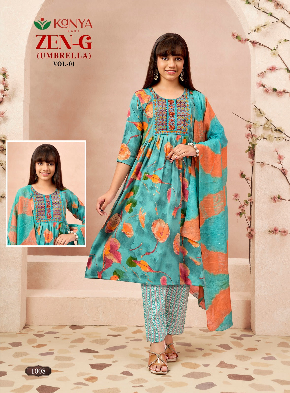 Zen G Vol 1 Umbrella Kanya Kart Capsule Girls Readymade Anarkali Suits Manufacturer Gujarat