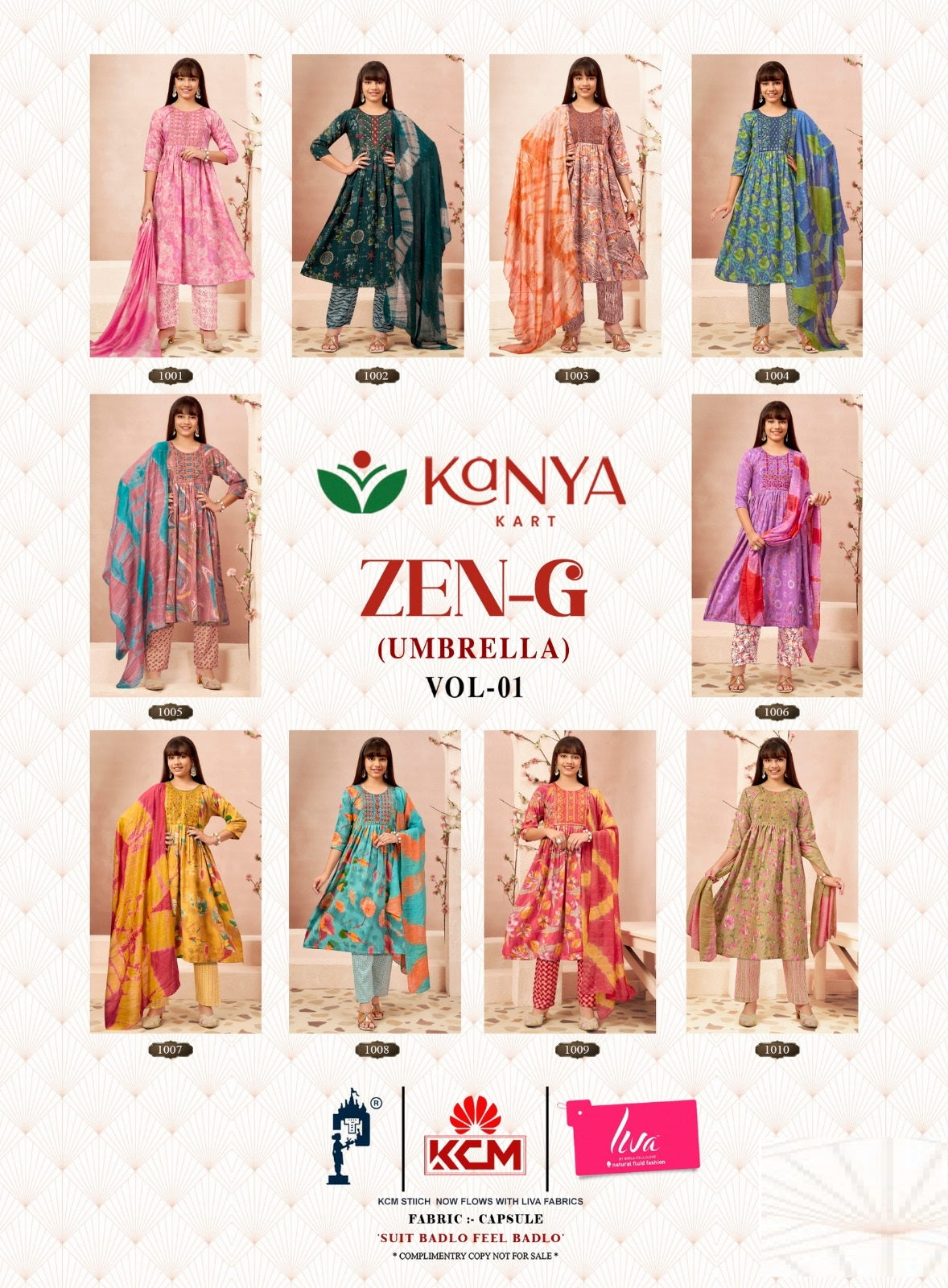 Zen G Vol 1 Umbrella Kanya Kart Capsule Girls Readymade Anarkali Suits Manufacturer Gujarat