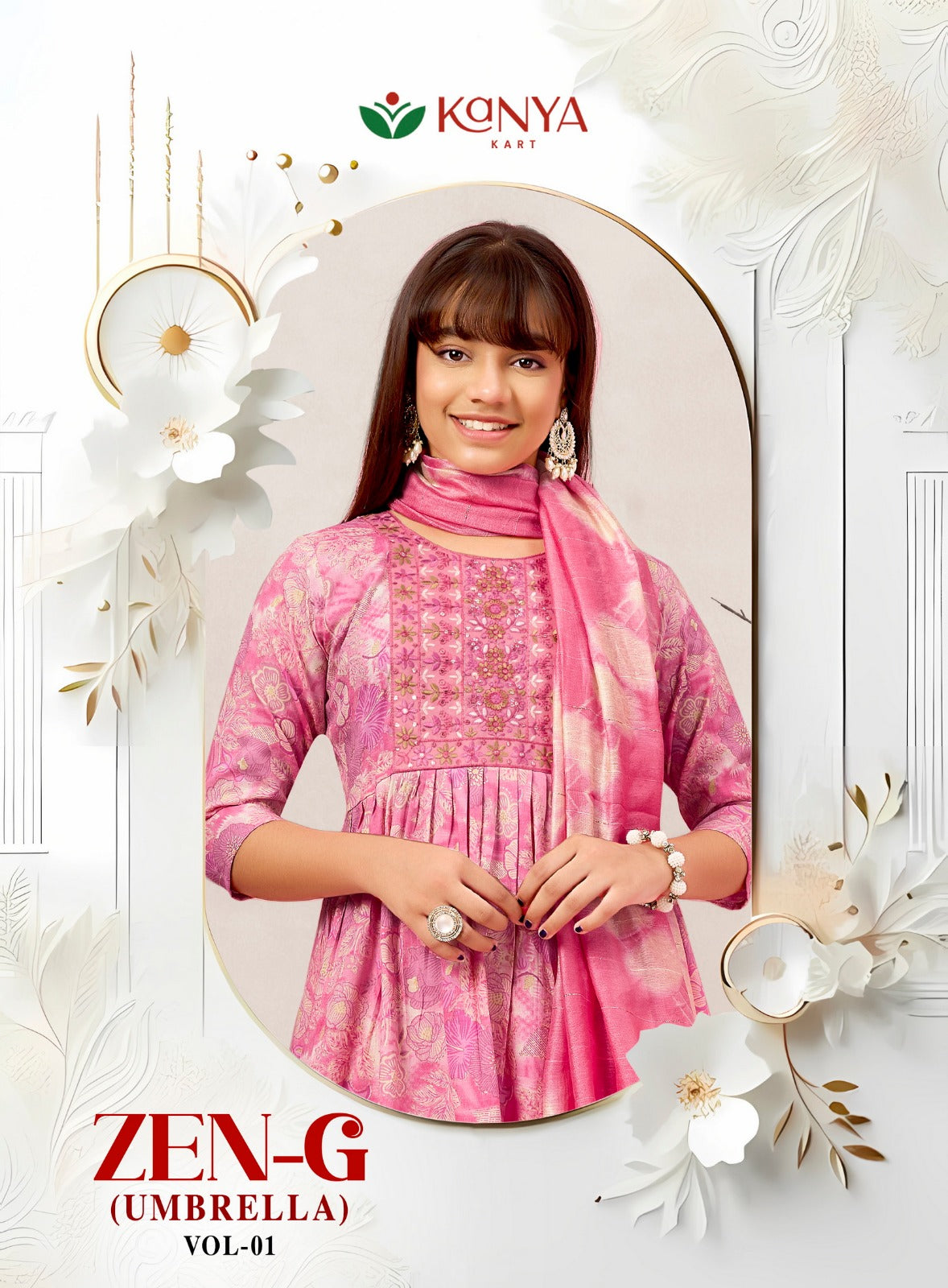 Zen G Vol 1 Umbrella Kanya Kart Capsule Girls Readymade Anarkali Suits Manufacturer Gujarat