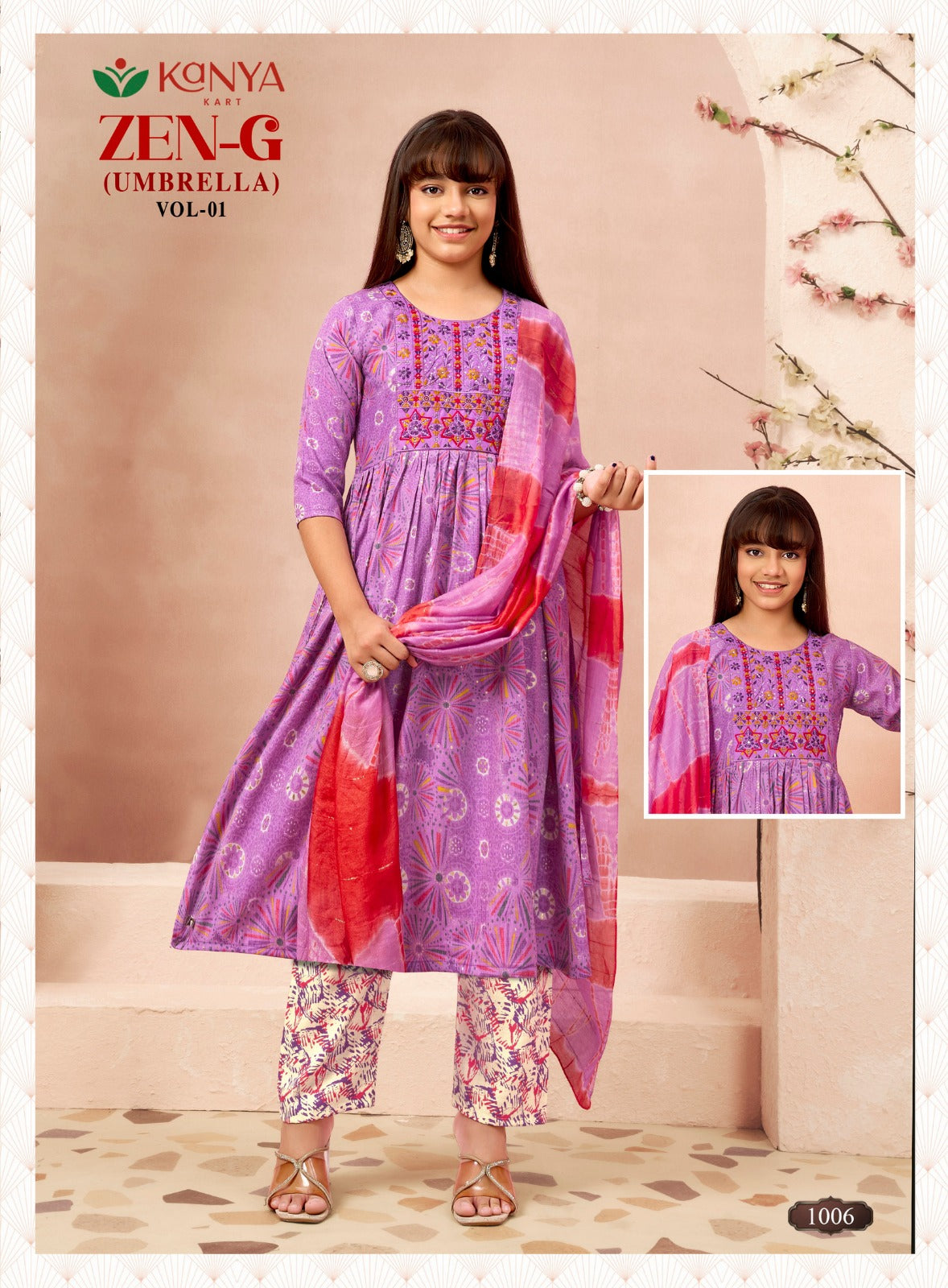 Zen G Vol 1 Umbrella Kanya Kart Capsule Girls Readymade Anarkali Suits Manufacturer Gujarat
