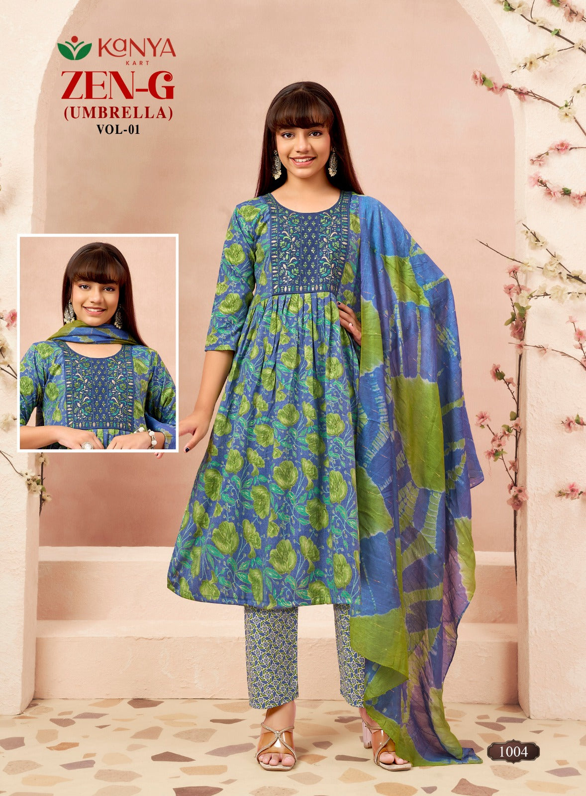 Zen G Vol 1 Umbrella Kanya Kart Capsule Girls Readymade Anarkali Suits Manufacturer Gujarat
