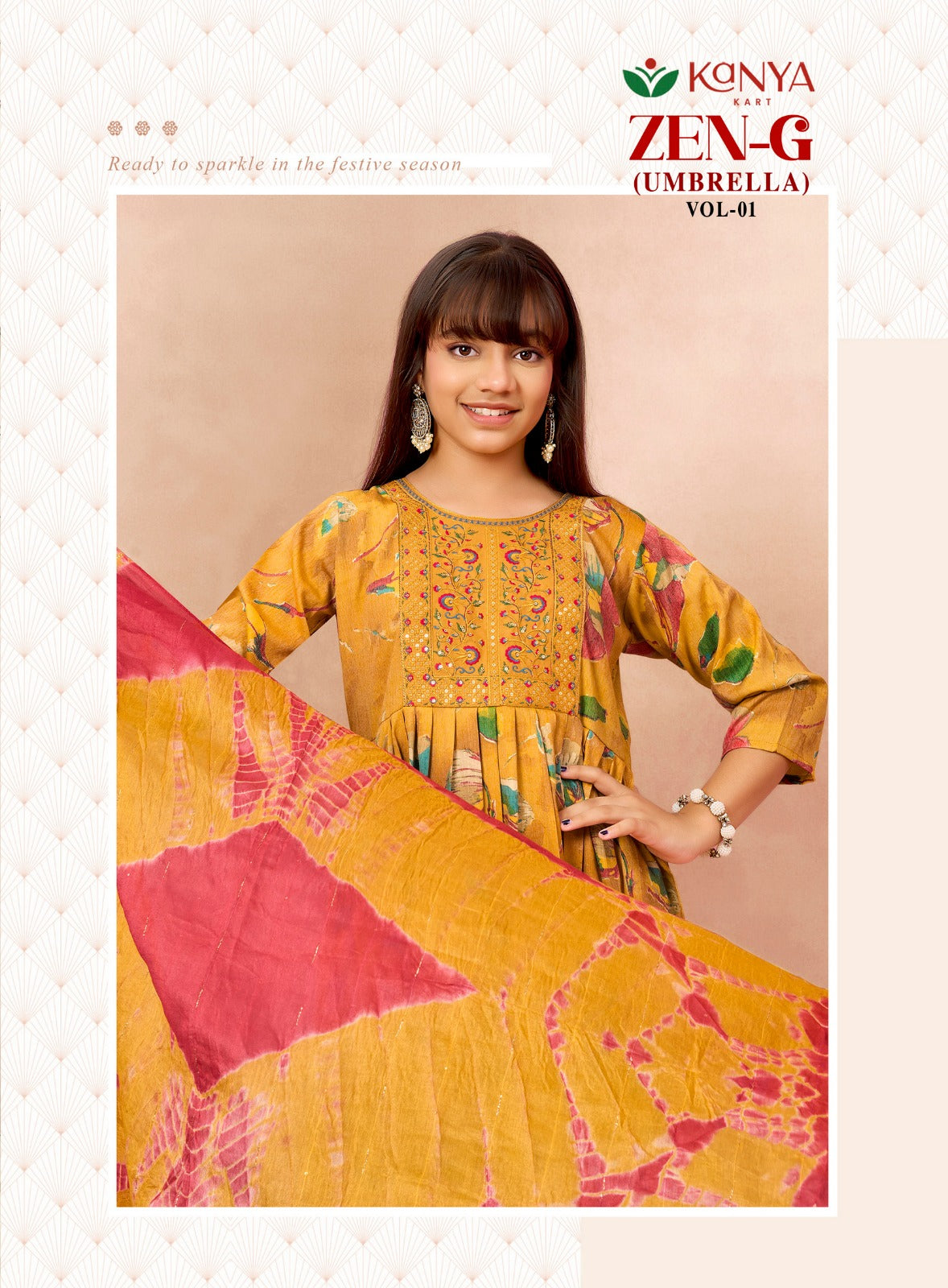 Zen G Vol 1 Umbrella Kanya Kart Capsule Girls Readymade Anarkali Suits Manufacturer Gujarat