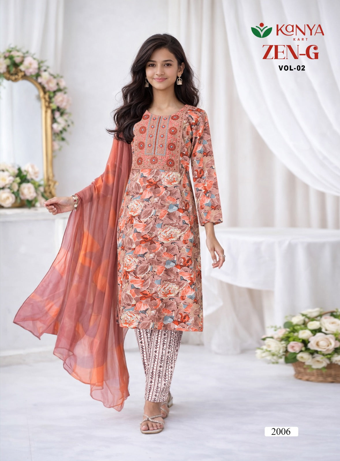 Zen G Vol 2 Kanya Kart Capsule Girls Readymade Pant Suits Exporter India