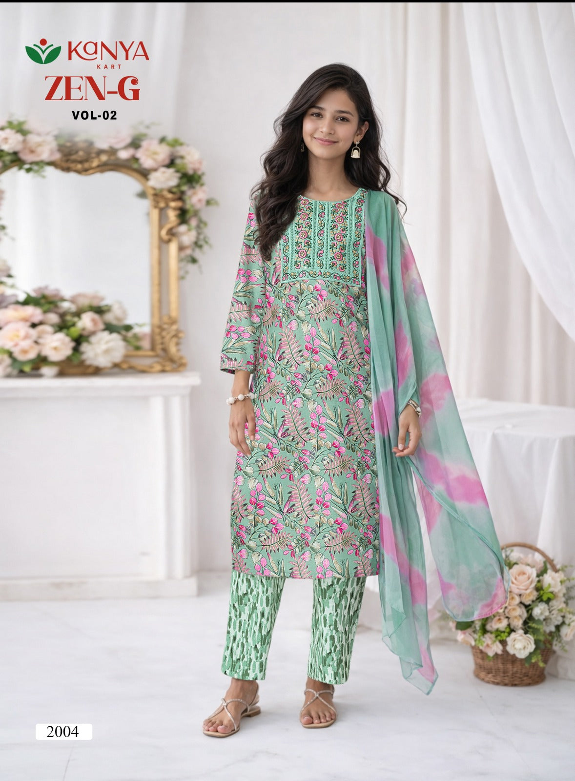 Zen G Vol 2 Kanya Kart Capsule Girls Readymade Pant Suits Exporter India