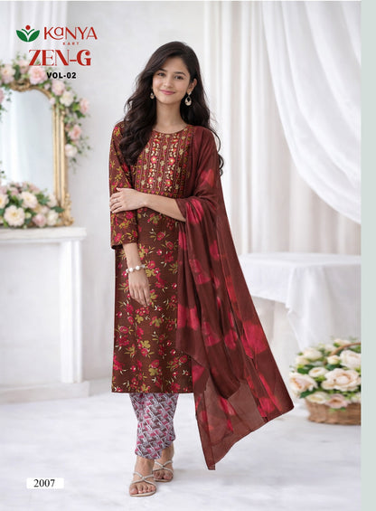 Zen G Vol 2 Kanya Kart Capsule Girls Readymade Pant Suits Exporter India