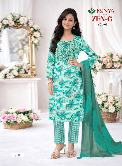 Zen G Vol 2 Kanya Kart Capsule Girls Readymade Pant Suits Exporter India