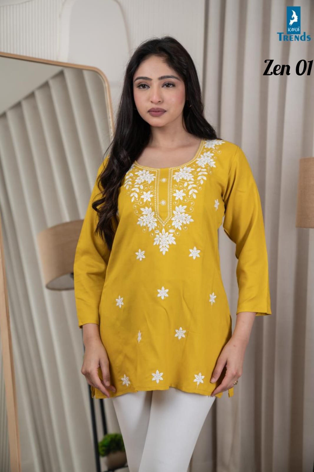 Zen Kaya Trends Rayon Short Kurtis Wholesaler Gujarat