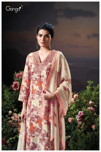 Zena 3254 Ganga Premium Viscose Plazzo Style Suits Exporter Gujarat