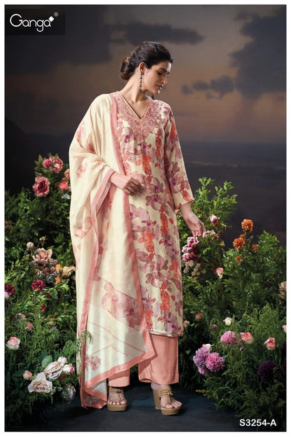 Zena 3254 Ganga Premium Viscose Plazzo Style Suits Exporter Gujarat