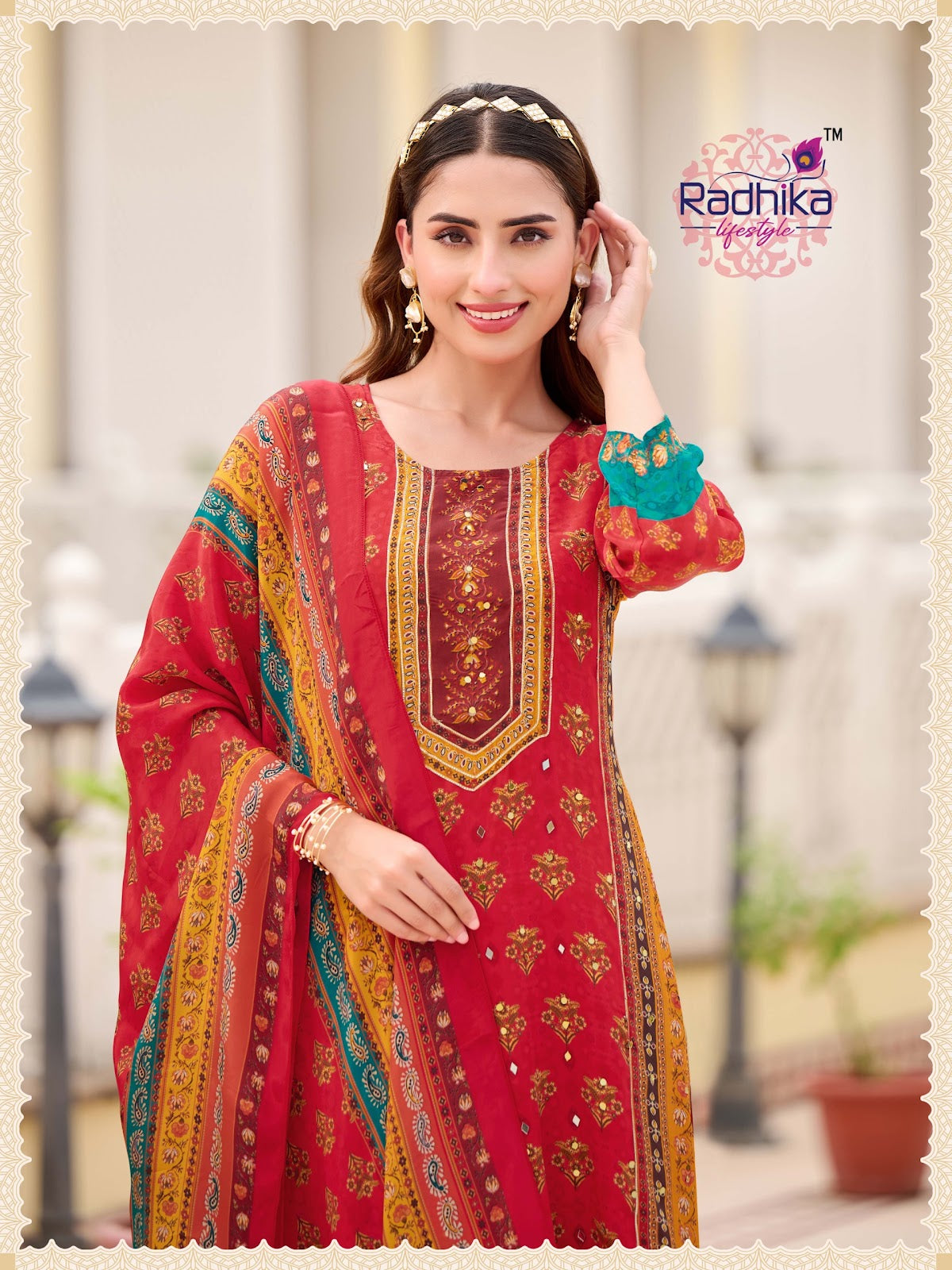 Zenab Vol 1 Radhika Lifestyle Natural Crepe Readymade Pant Style Suits Exporter