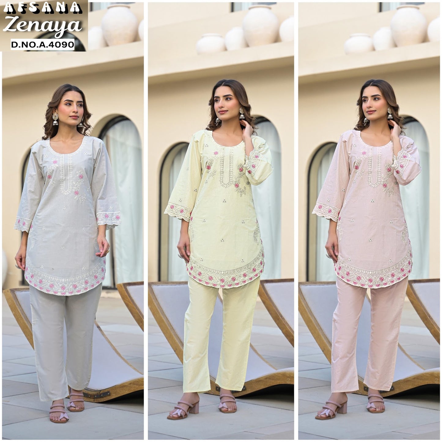 Zenaya Afsana Cotton Co Ord Set Wholesale