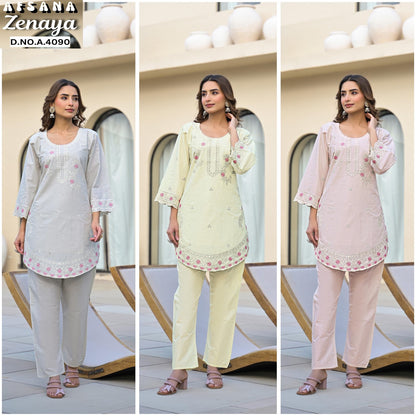 Zenaya Afsana Cotton Co Ord Set Wholesale