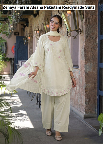 Zenaya Farshi Afsana Cotton Pakistani Readymade Suits Wholesale Price