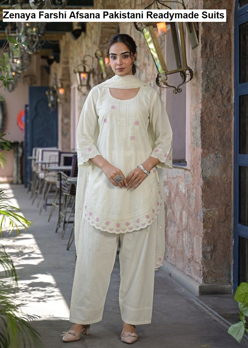 Zenaya Farshi Afsana Cotton Pakistani Readymade Suits Wholesale Price