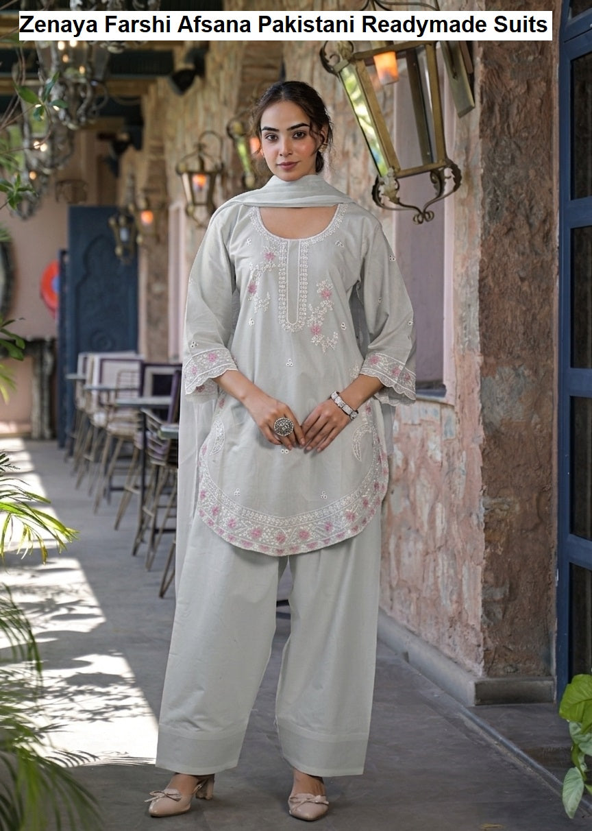 Zenaya Farshi Afsana Cotton Pakistani Readymade Suits Wholesale Price