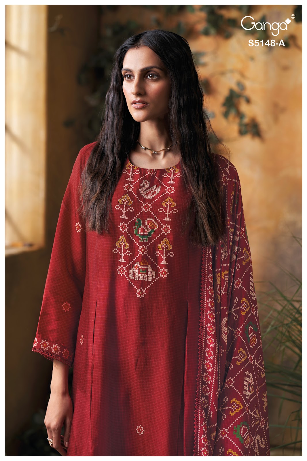 Zendaya S5148 Ganga Russian Silk Plazzo Style Suits Wholesaler Ahmedabad