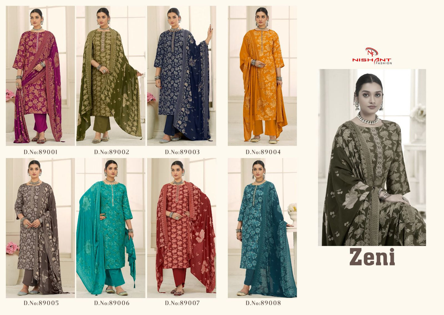 Zeni Nishant Fashion Viscose Pashmina Suits Wholesaler India