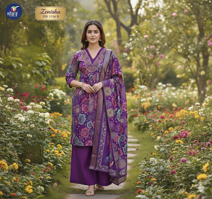 Zenisha Vitara Vetican Readymade Plazzo Style Suits Wholesale Rate