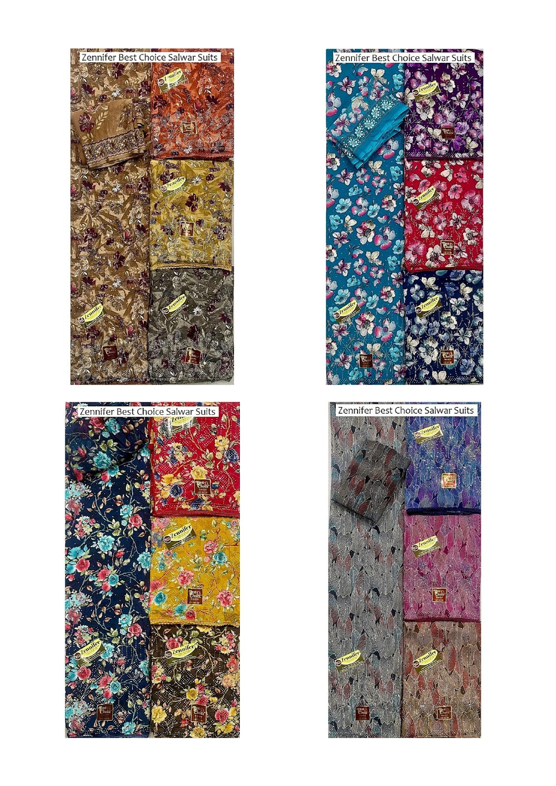 Zennifer Best Choice Crepe Silk Salwar Suits Wholesaler Ahmedabad