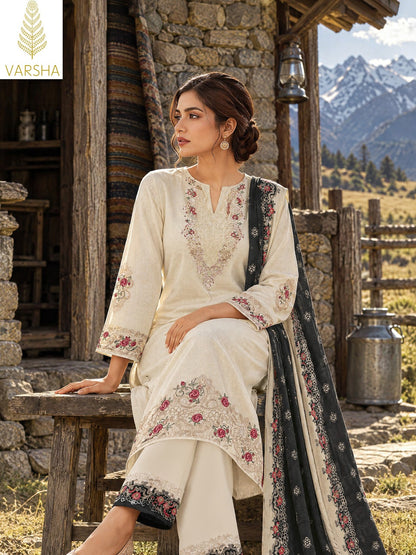 Zenya Varshaa Cord Pashmina Suits Wholesaler Ahmedabad