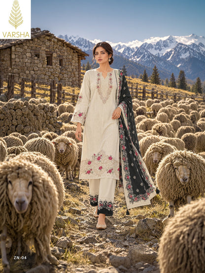 Zenya Varshaa Cord Pashmina Suits Wholesaler Ahmedabad