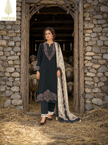 Zenya Varshaa Cord Pashmina Suits Wholesaler Ahmedabad