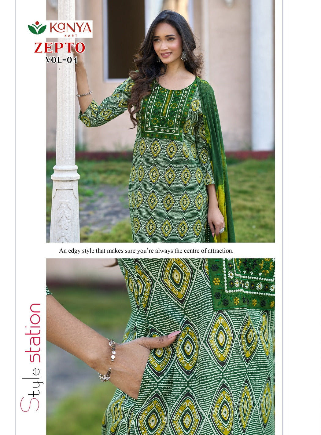 Zepto Vol 4 Kanya Kart Capsule Readymade Pant Style Suits Wholesale