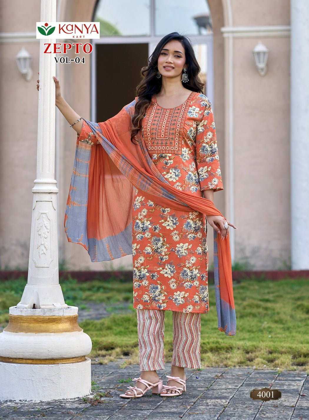 Zepto Vol 4 Kanya Kart Capsule Readymade Pant Style Suits Wholesale