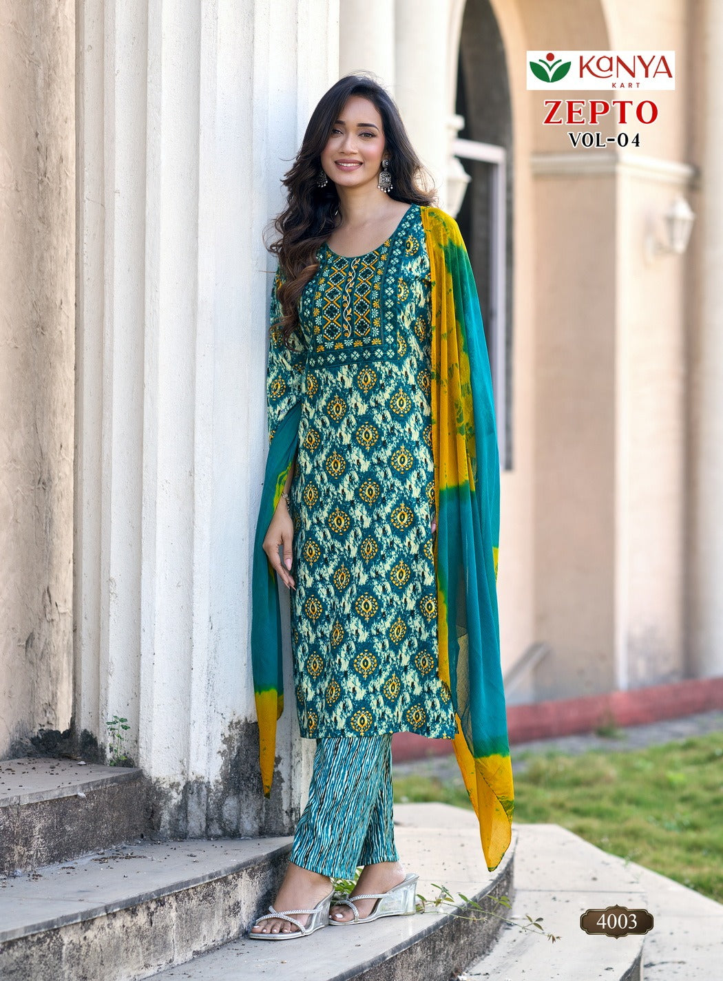 Zepto Vol 4 Kanya Kart Capsule Readymade Pant Style Suits Wholesale