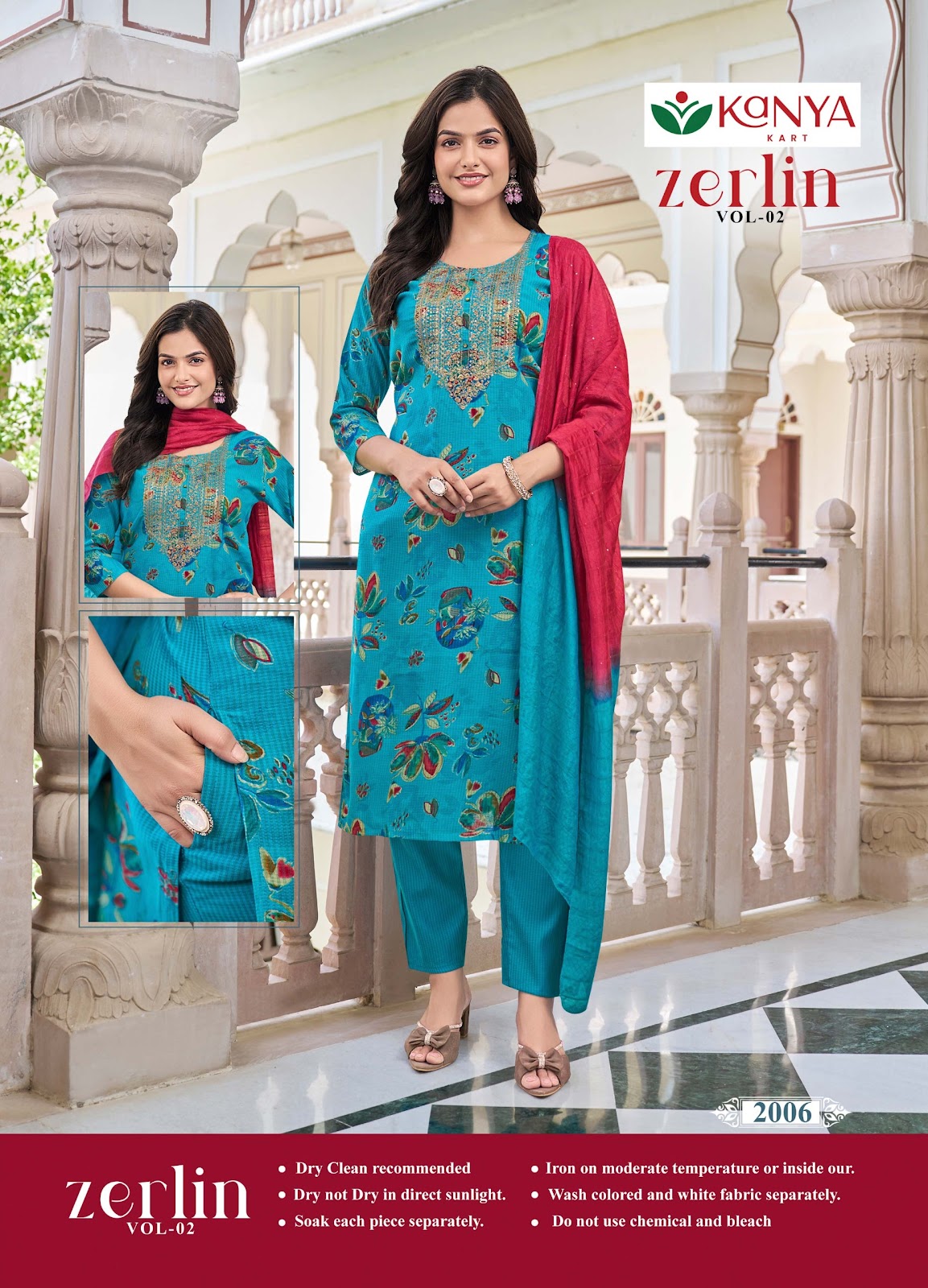 Zerlin Vol 2 Kanya Kart Berlin Readymade Pant Style Suits Wholesaler Ahmedabad