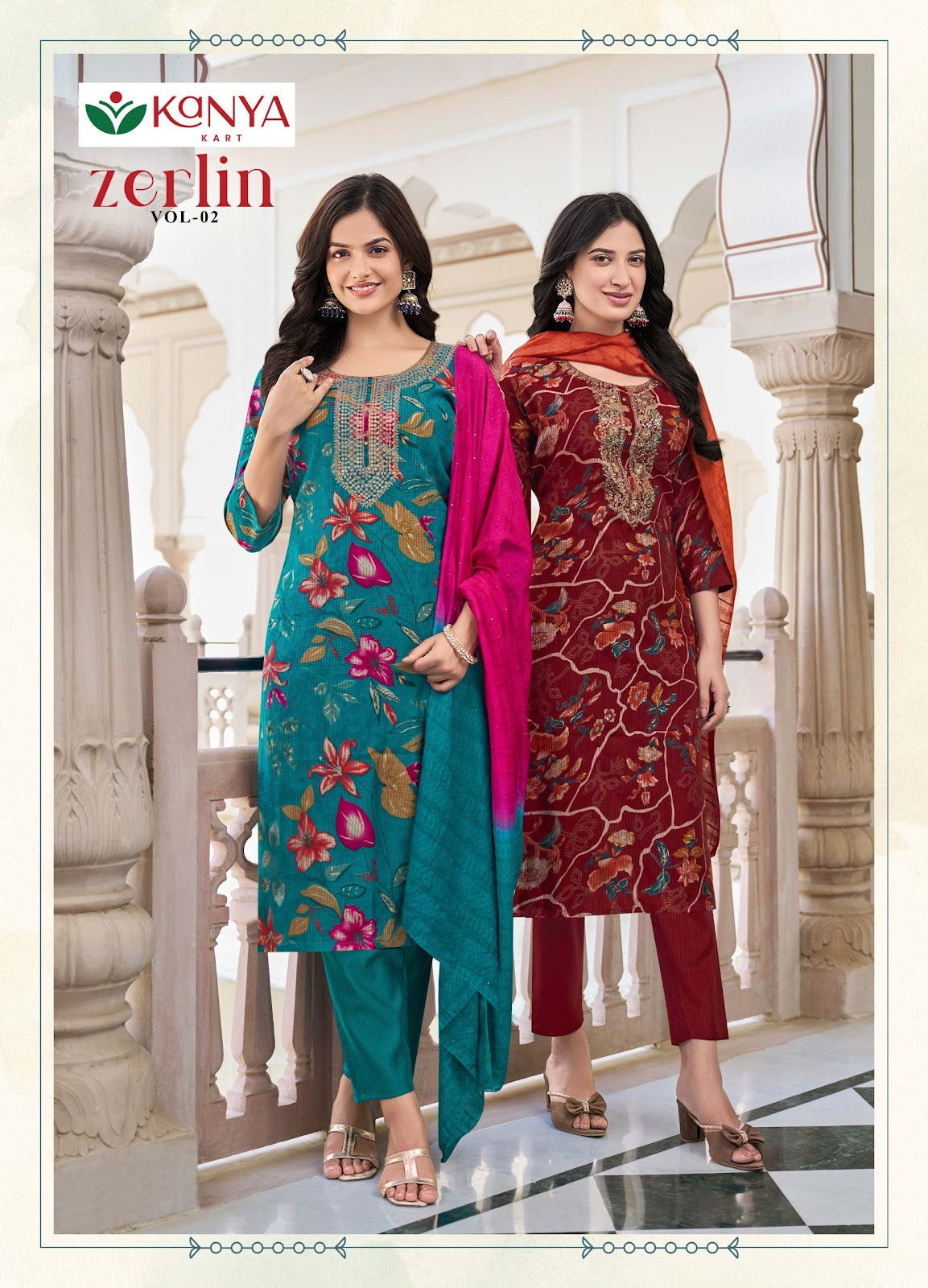 Zerlin Vol 2 Kanya Kart Berlin Readymade Pant Style Suits Wholesaler Ahmedabad