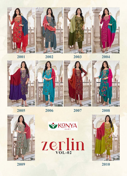 Zerlin Vol 2 Kanya Kart Berlin Readymade Pant Style Suits Wholesaler Ahmedabad