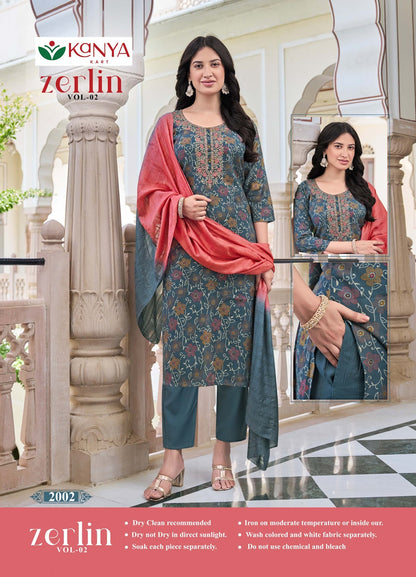 Zerlin Vol 2 Kanya Kart Berlin Readymade Pant Style Suits Wholesaler Ahmedabad