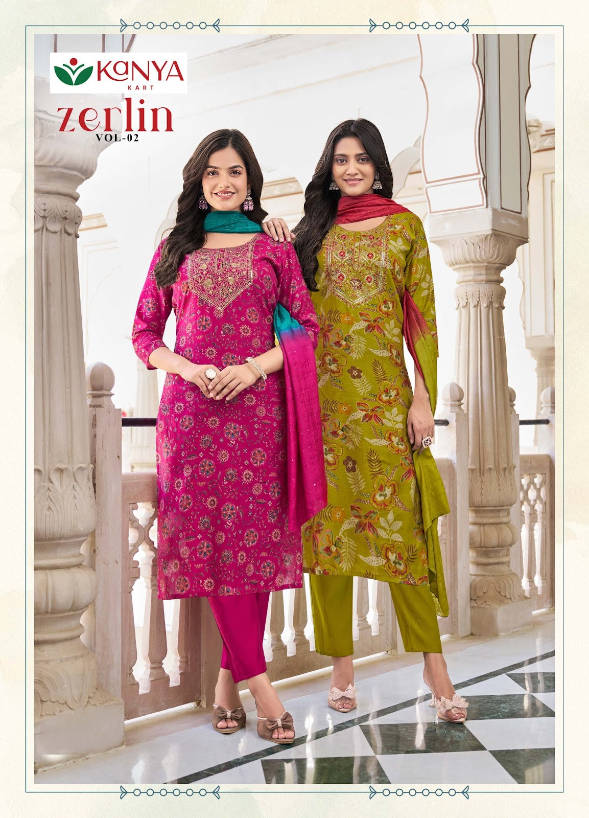 Zerlin Vol 2 Kanya Kart Berlin Readymade Pant Style Suits Wholesaler Ahmedabad