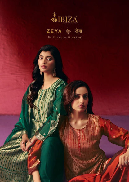 Zeya Ibiza Banglori Silk Pant Style Suits Exporter
