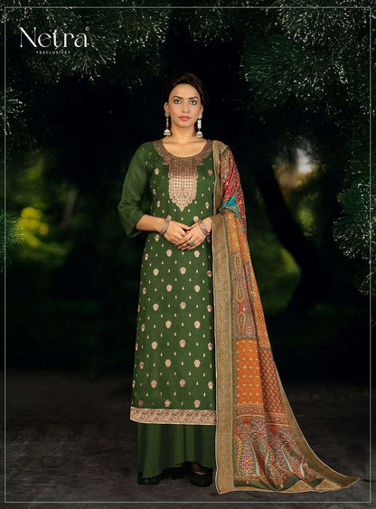 Zeya Netra Weaving Pant Style Suits Wholesaler Gujarat