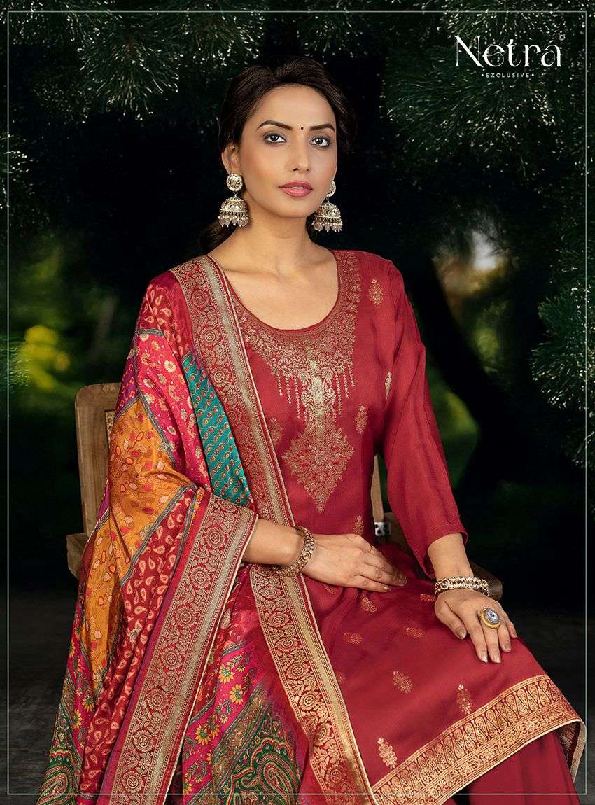 Zeya Netra Weaving Pant Style Suits Wholesaler Gujarat