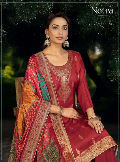 Zeya Netra Weaving Pant Style Suits Wholesaler Gujarat