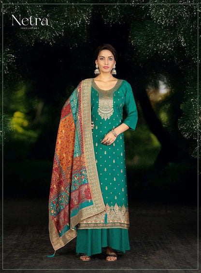 Zeya Netra Weaving Pant Style Suits Wholesaler Gujarat