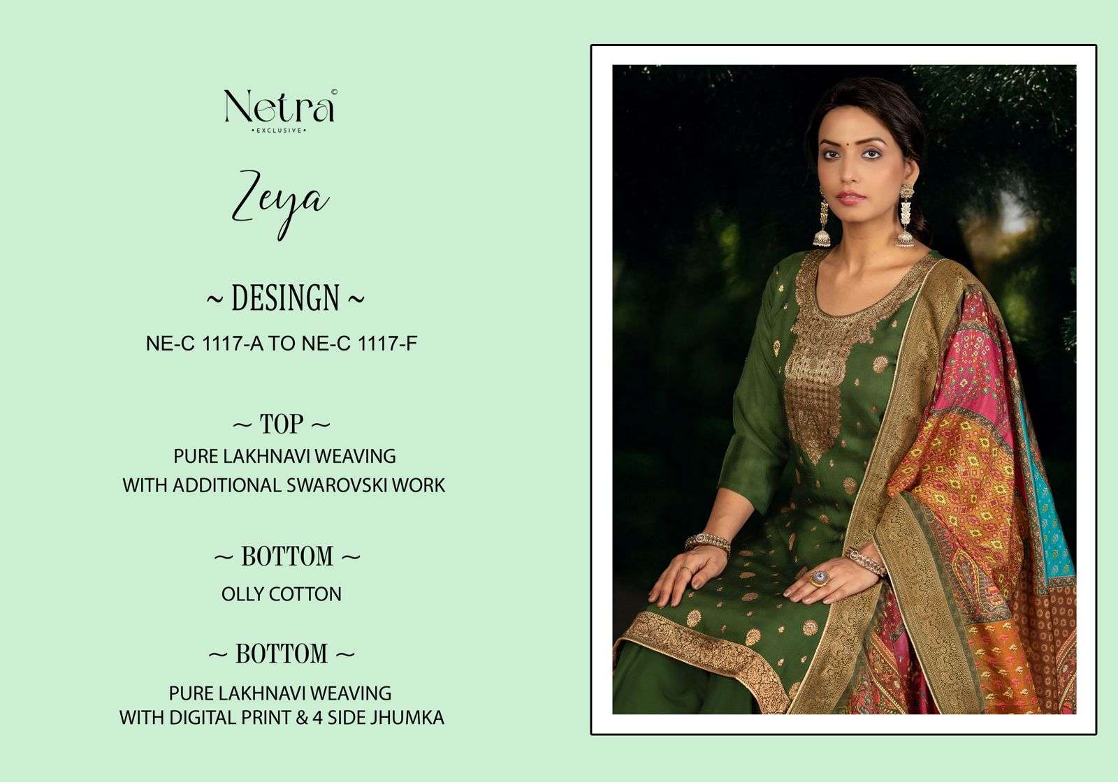 Zeya Netra Weaving Pant Style Suits Wholesaler Gujarat